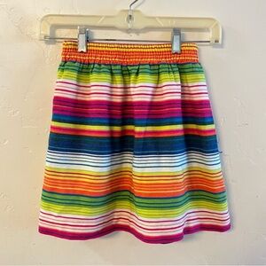 Peek Girls Rainbow Stripe A Line Mini Skirt Extra Large